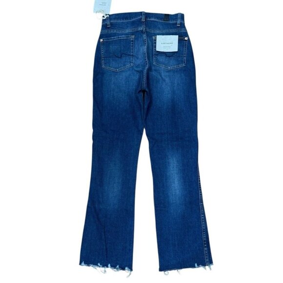 7 For All Mankind Sz 26 Jeans Hi Waist Slim Kick Blue Denim Capsule Classic - Picture 3 of 8